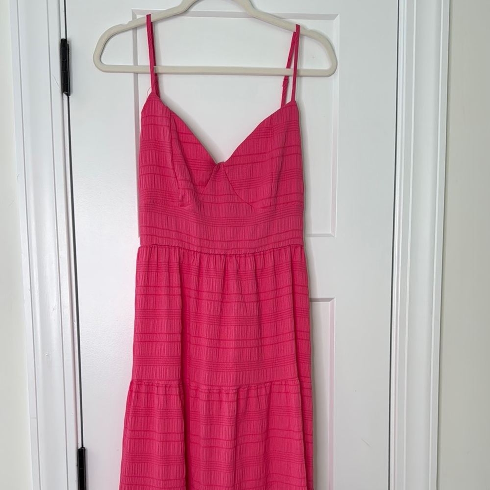 Pink Maxi Dress with Tie Back